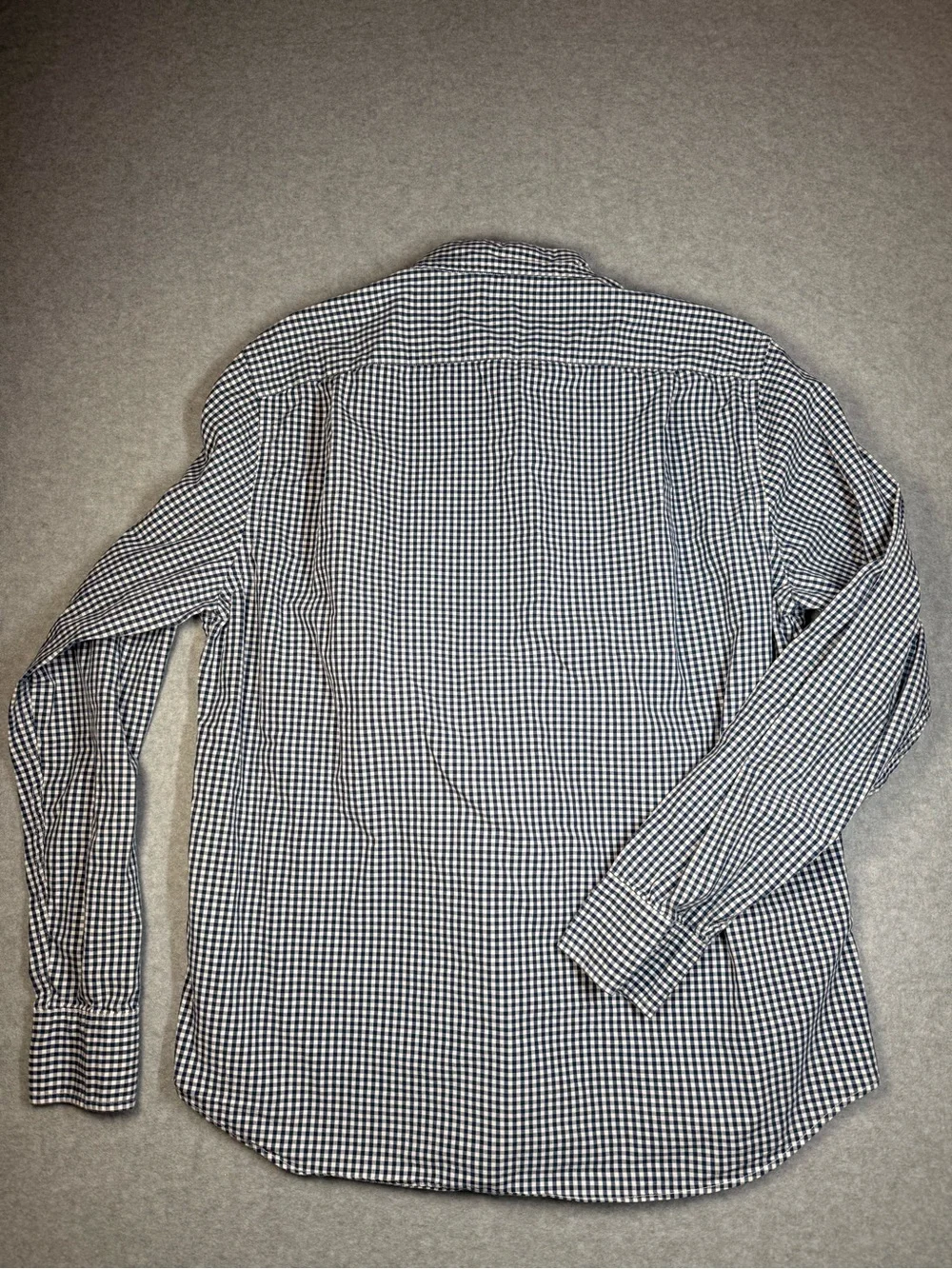 J. Crew Navy and White Gingham Button-Down Shirt